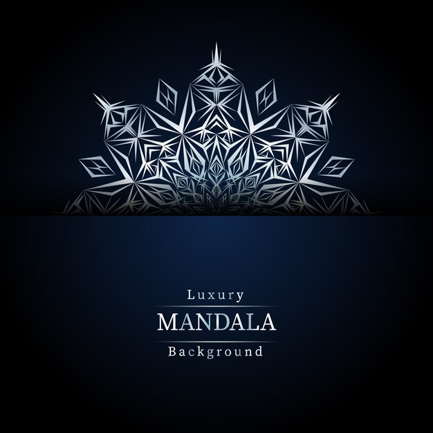 Luxe sier mandala ontwerp