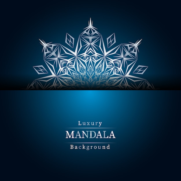 Luxe sier mandala ontwerp