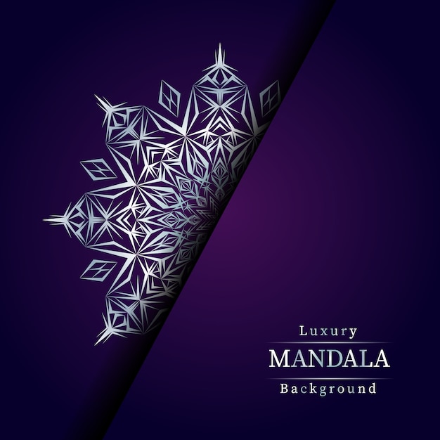 Luxe sier mandala ontwerp