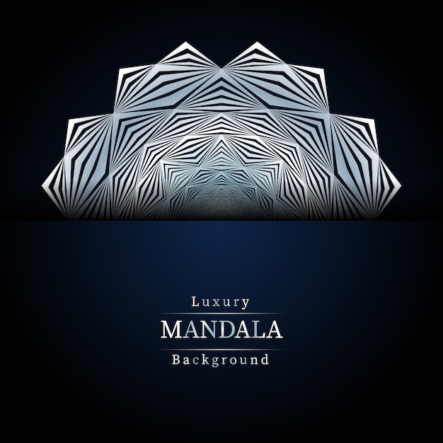 Luxe sier mandala ontwerp