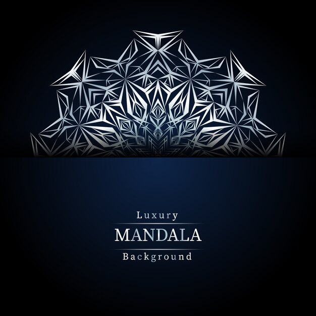 Luxe sier mandala ontwerp