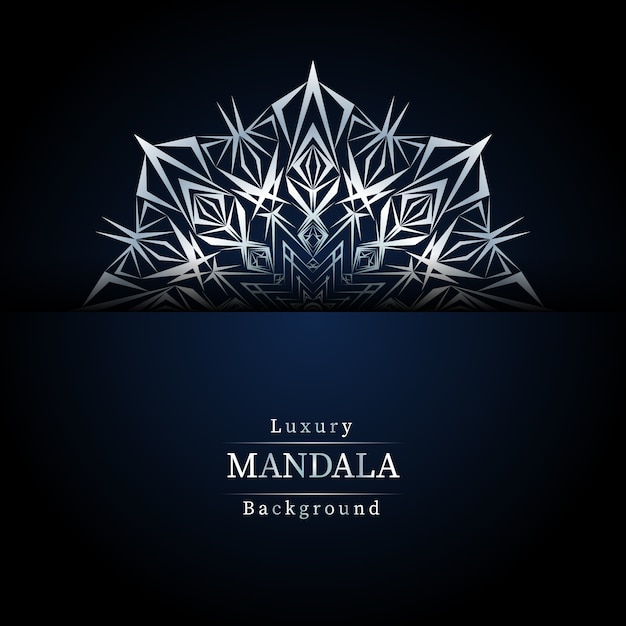 Luxe sier mandala ontwerp