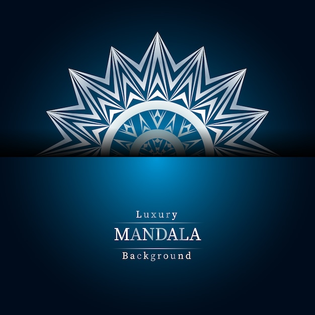 Luxe sier mandala ontwerp