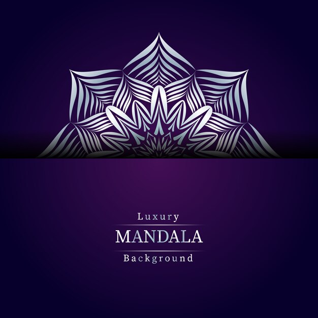 Luxe sier mandala ontwerp