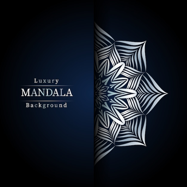 Luxe sier mandala ontwerp