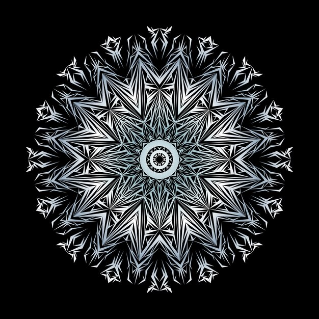 Luxe sier mandala ontwerp