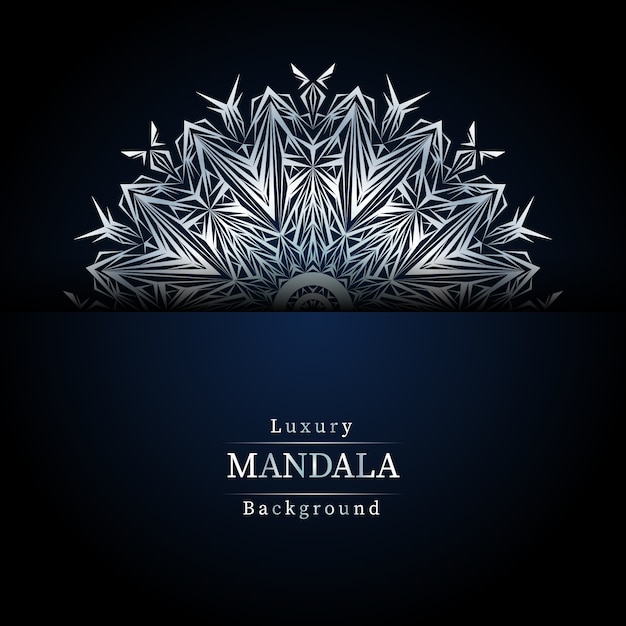 Luxe sier mandala ontwerp