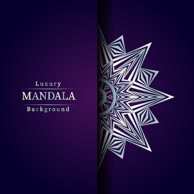 Luxe sier mandala ontwerp