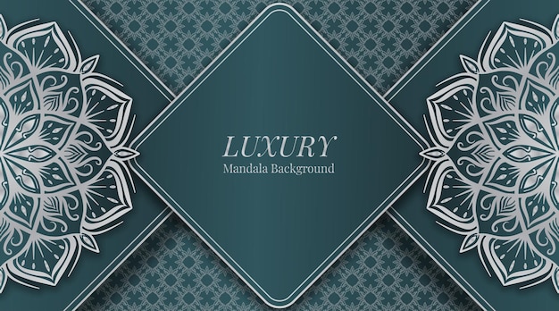 Luxe sier mandala vector design