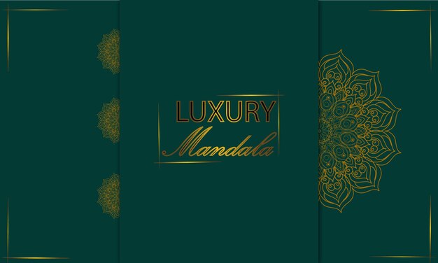 Luxe sier stijlvolle mandala ontwerp achtergrond in gouden kleur.