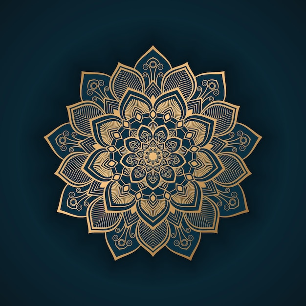 luxe siermandala-ontwerp met een achtergrond