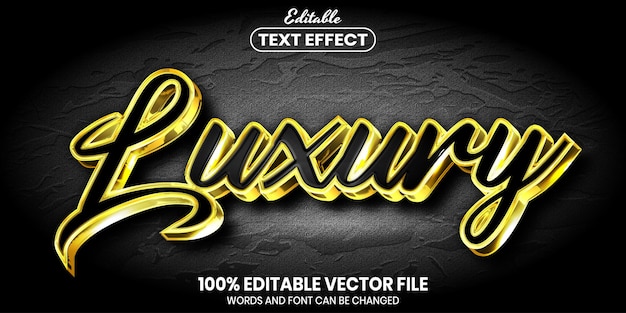 Luxe tekst, bewerkbaar teksteffect in lettertypestijl