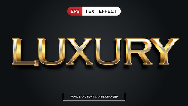 luxe teksteffect bewerkbare gouden titeltekststijl