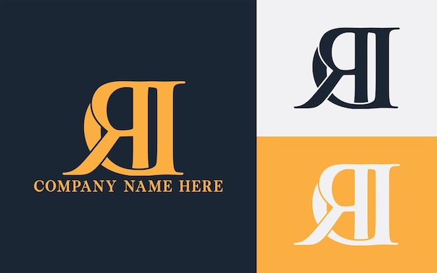 Luxe trendy RD monogram op basis van initiële letters logo ontwerp