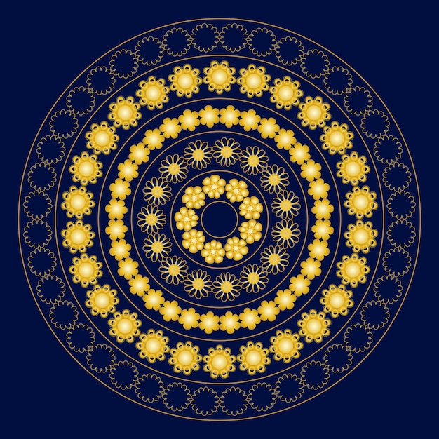 Luxe uitnodigingskaart mandala ontwerp en decoratieve elementen kunst gratis vector