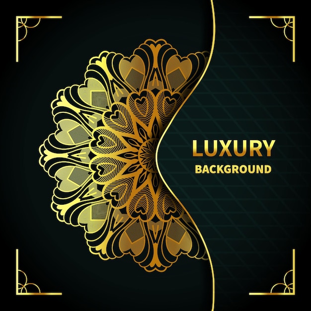 Luxe Vector Islamitische achtergrond met gouden kleur