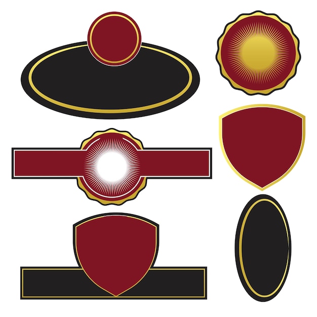 Luxe vintage embleem badge logo lege sjabloon