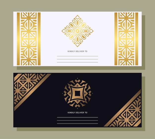 Luxe vintage gouden vector uitnodiging kaartsjabloon