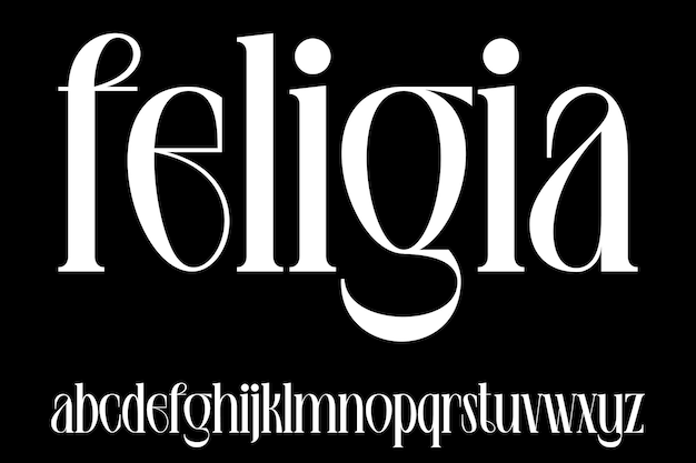 Luxe vintage kleine letter display font vector