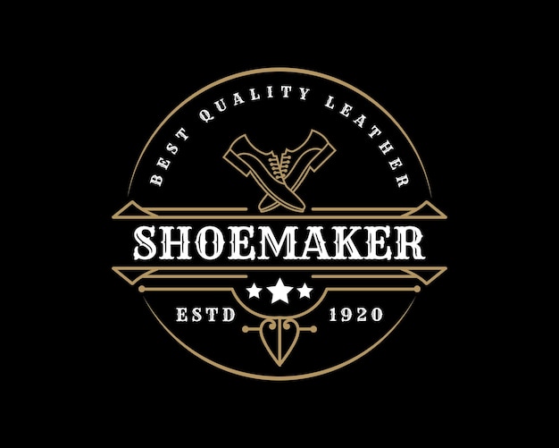 Luxe vintage lederen schoenmaker schoen reparatie winkel winkel labels of logo voor man vrouw schoenen merk