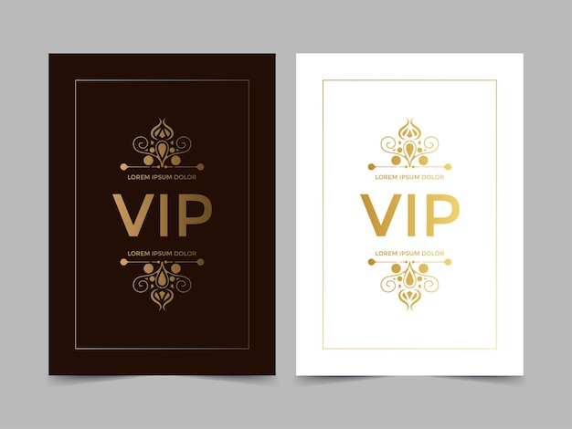luxe wit en zwart VIP-kaart ornament patroon