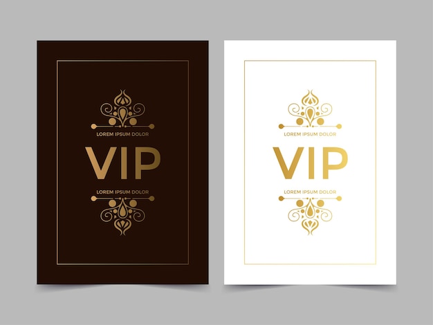 Luxe wit en zwart vip-kaart ornament patroon