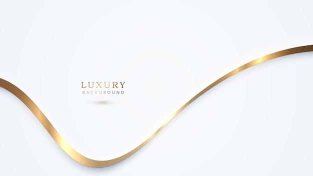 Vector luxe witte achtergrond met gouden lijn
