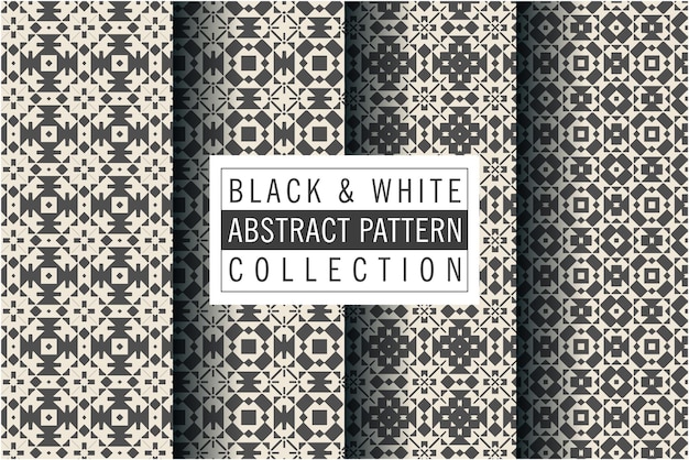 Luxe zwart-wit patroon in mozaïekstijl