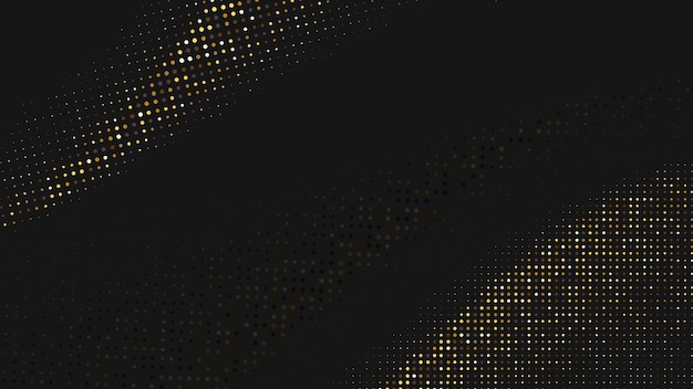 Luxe zwarte abstracte achtergrond met gouden ornamenten