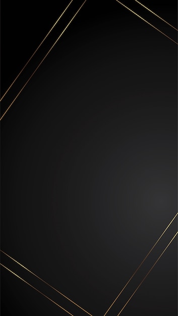 Vector luxe zwarte achtergrondbannerillustratie met de gouden lege ruimte van het strookart deco