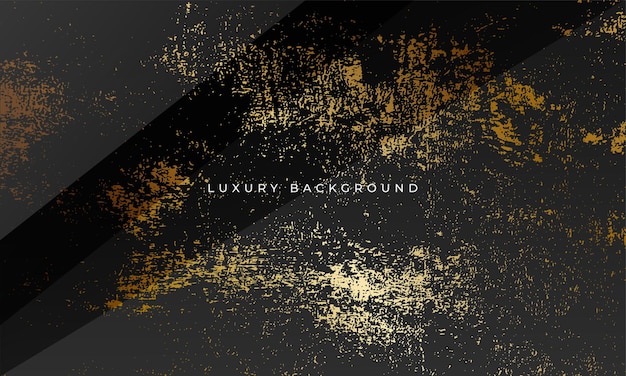 Luxe zwarte en gouden achtergrond met grunge marmeren textuur Nood ruw concept