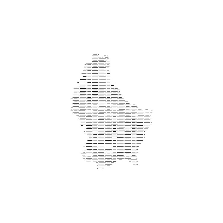 Vector luxembourg country map tech border vector icon illustration
