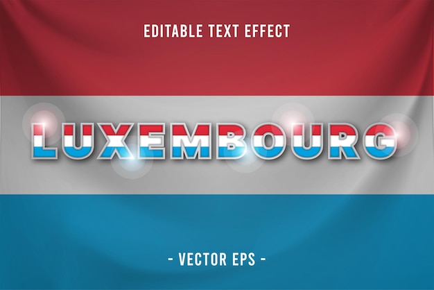 Luxembourg editable text effect