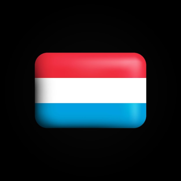 벡터 luxembourg flag 3d icon 룩셈부르크의 국기