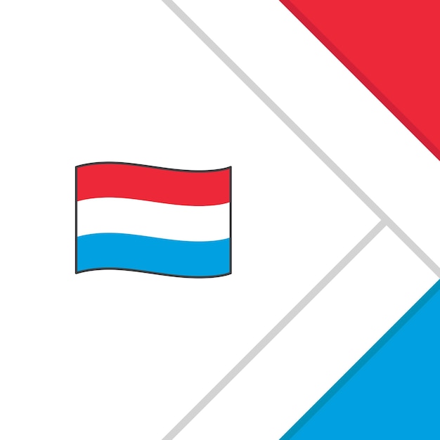 Vector luxembourg flag abstract background design template luxembourg independence day banner social media post luxembourg cartoon