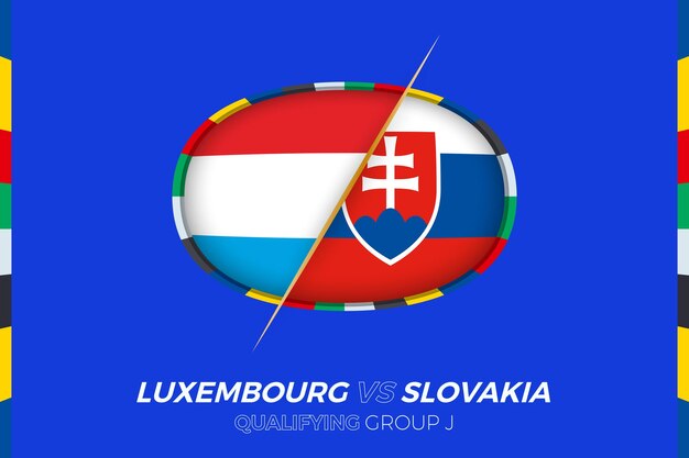 Luxembourg vs Slovakia icon for European football tournament qualification group J