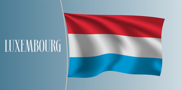 Luxembourg waving flag