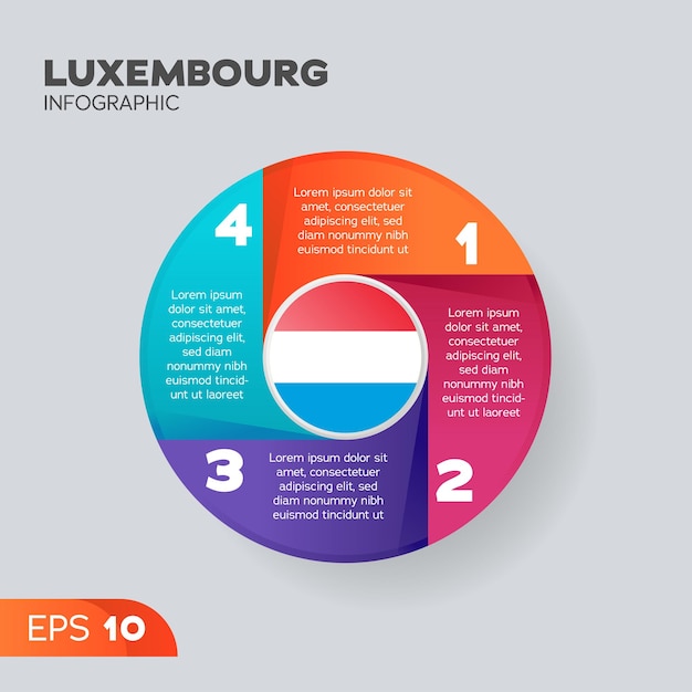 Luxemburg Infografisch Element