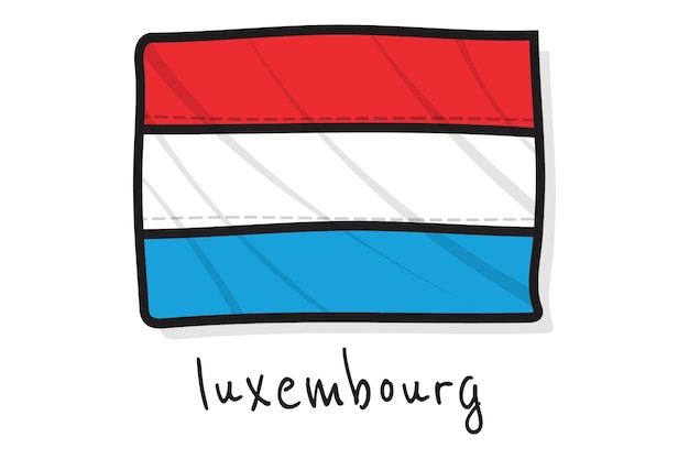 Luxemburg land vlag vectorillustratie geschikt voor meerdere doeleinden