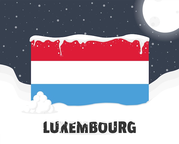 Luxemburg sneeuwweer concept koud weer en sneeuwval weersvoorspelling winter banner idee