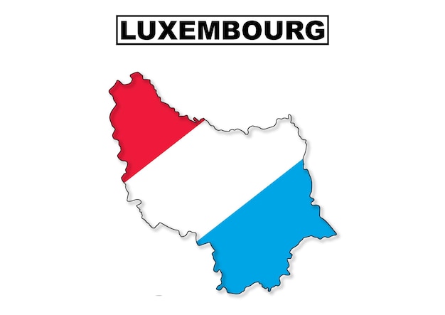 Luxemburg vector vlag kaart