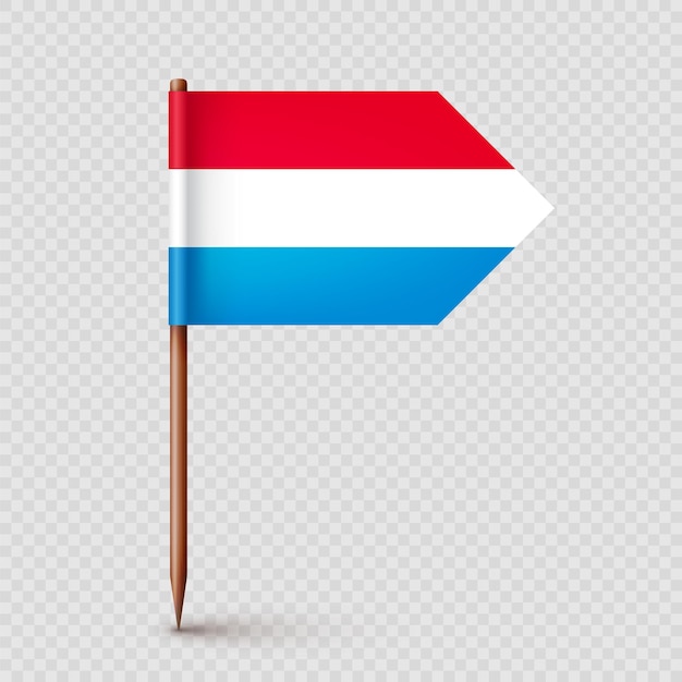 Luxemburgse tandenstokker souvenir van Luxemburg houten tandenstoker met papieren vlag locatie merk