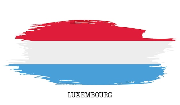 Luxemburgse vlag vector grunge penseelstreek