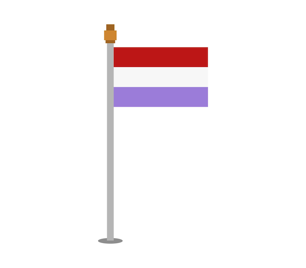 Vector luxemburgse vlag