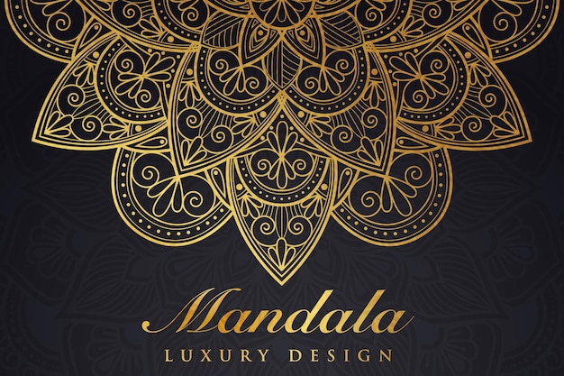 Luxueus decoratief patroon achtergrondontwerp retro mandala patroonontwerp