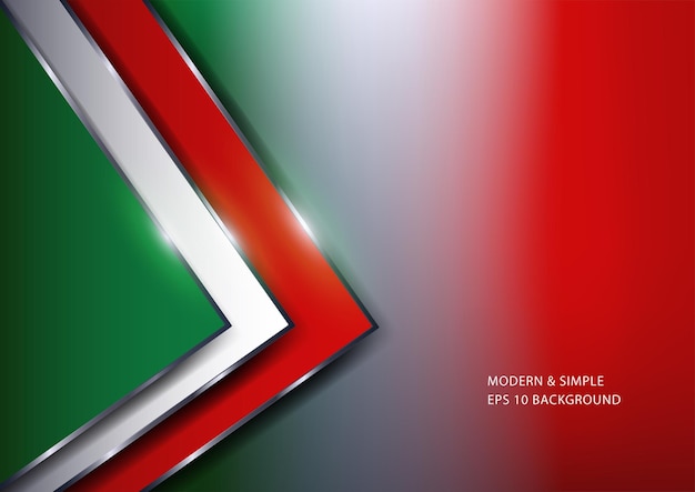 Luxurious abstract triangles background with Italy insignia