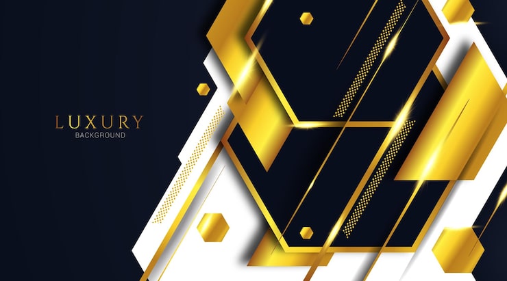 Luxurious Background With Simple Elegant Abstract Hexagonal Overlapping In Modern Gradient Color