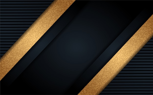 Luxurious black background with line gold