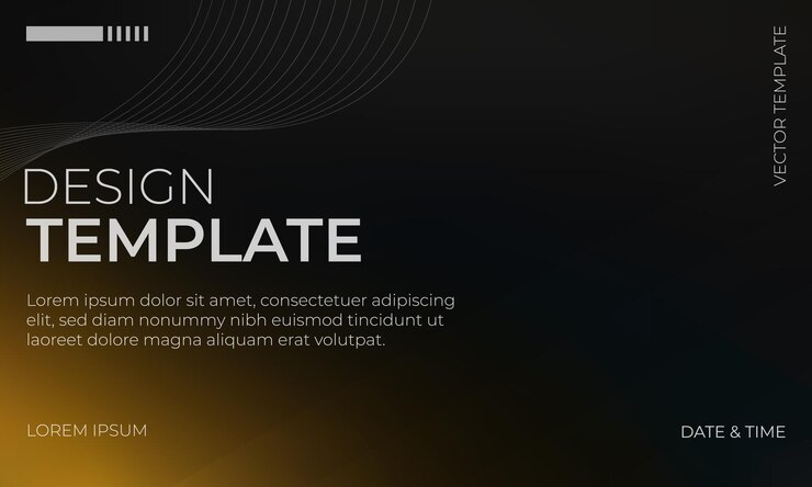 Vector luxurious black and gold gradient background design