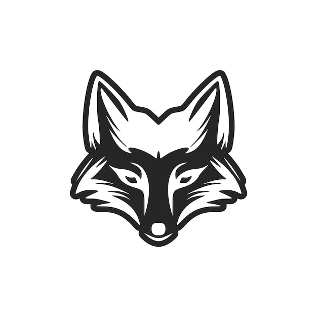 Luxurious black and white fox logo vect for your business' branding